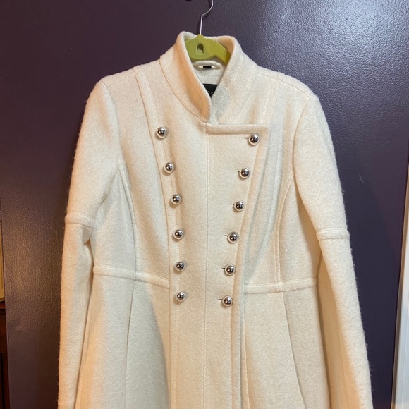 guess white wool coat